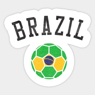 Brazil Soccer Team Heritage Flag Sticker